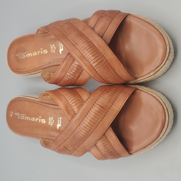 Tamaris Leather Slip Touch it footbed on size 40 or US 9 - Picture 1 of 6